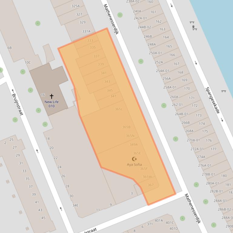 Kaart van postcodegebied 3026GD.