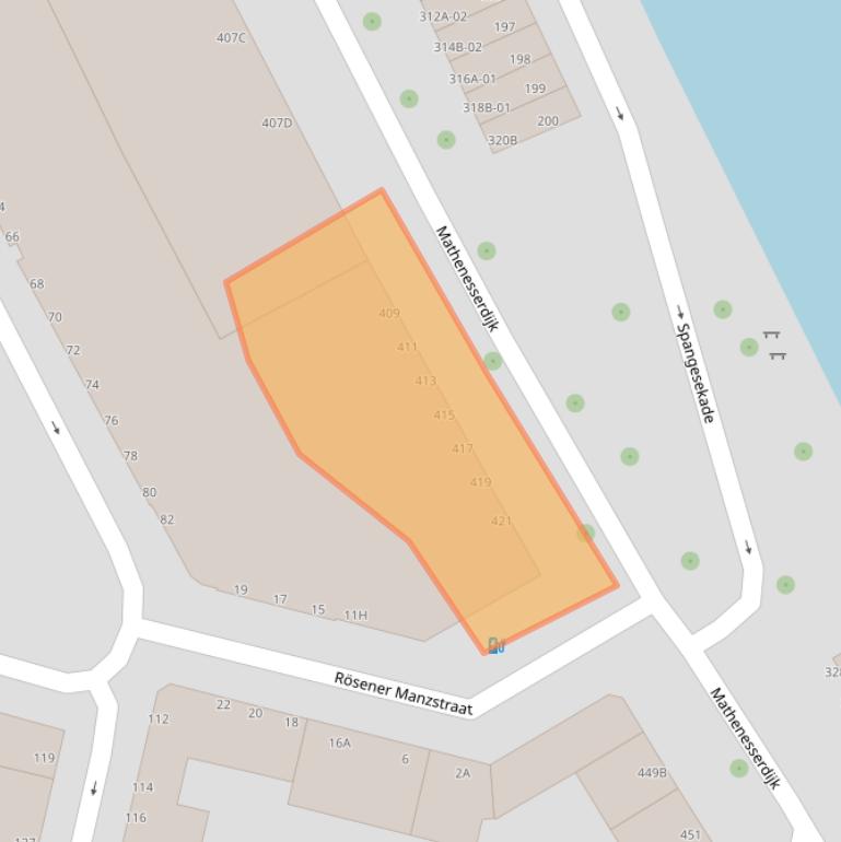 Kaart van postcodegebied 3026GG.