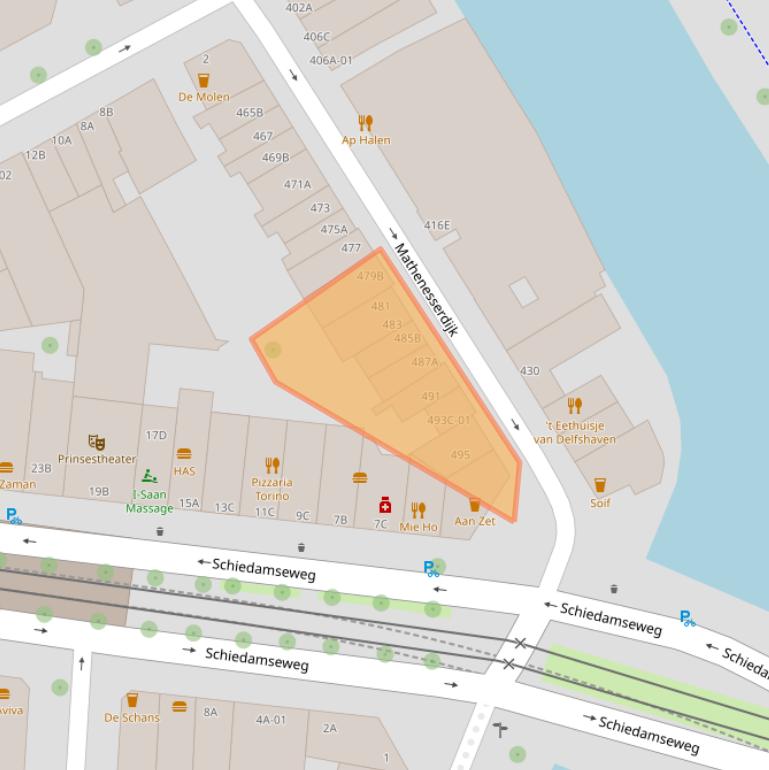 Kaart van postcodegebied 3026GK.