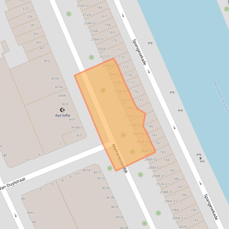 Kaart van postcodegebied 3026GN.