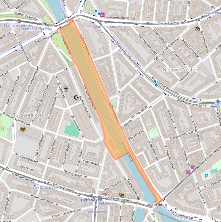 Kaart van postcodegebied 3026GS.