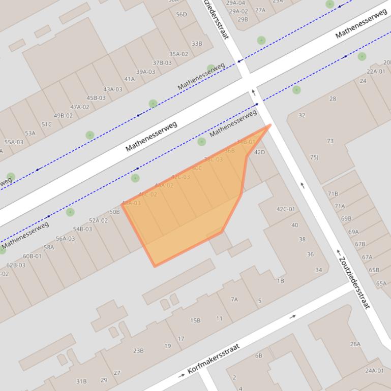 Kaart van postcodegebied 3026HC.