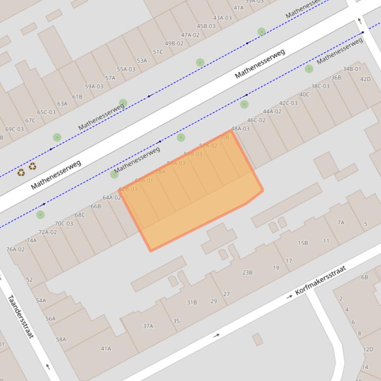 Kaart van postcodegebied 3026HD.