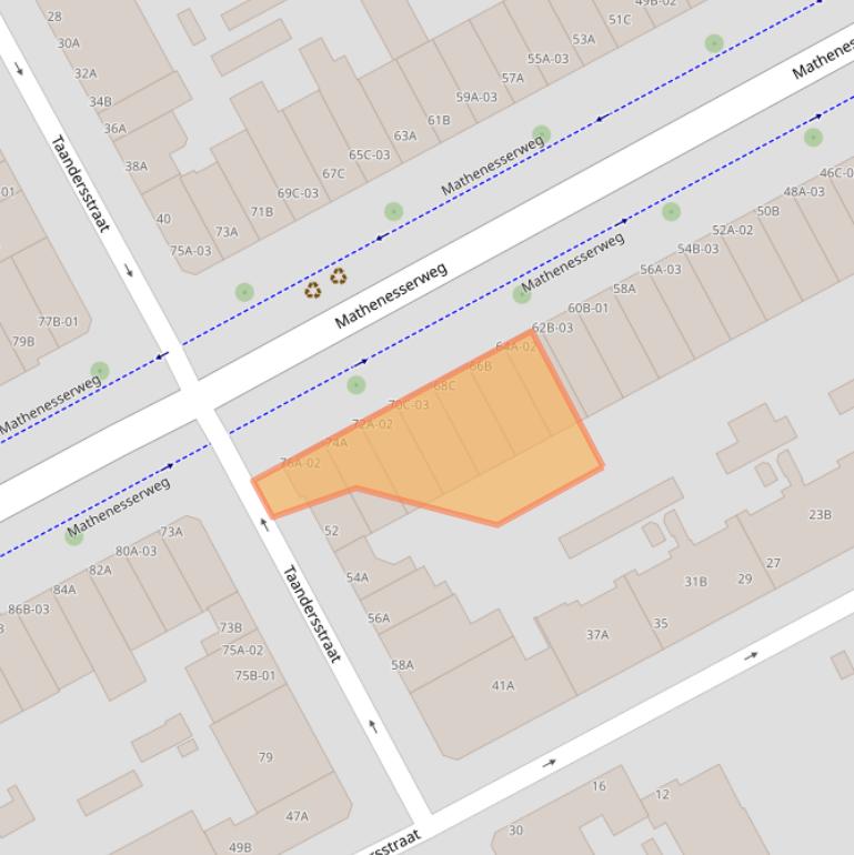 Kaart van postcodegebied 3026HE.