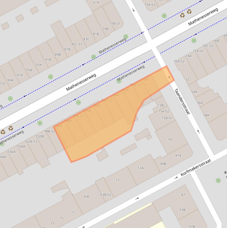 Kaart van postcodegebied 3026HG.