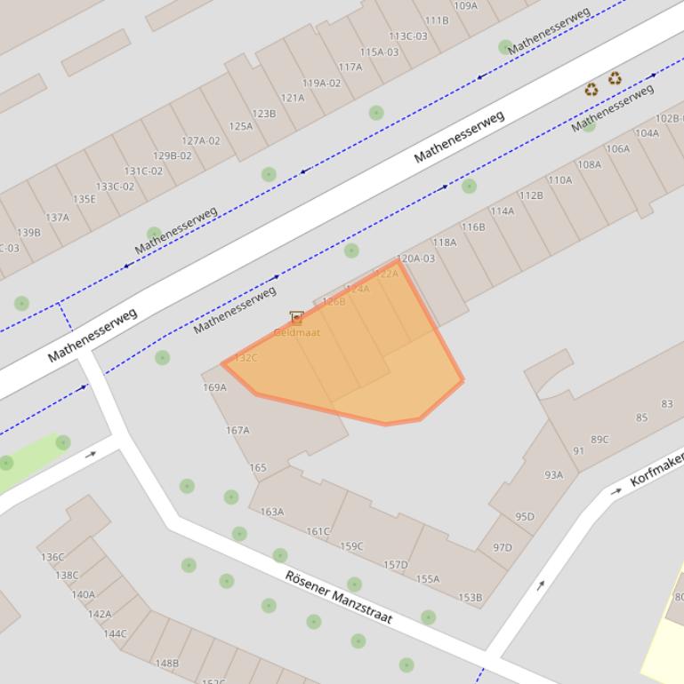 Kaart van postcodegebied 3026HK.