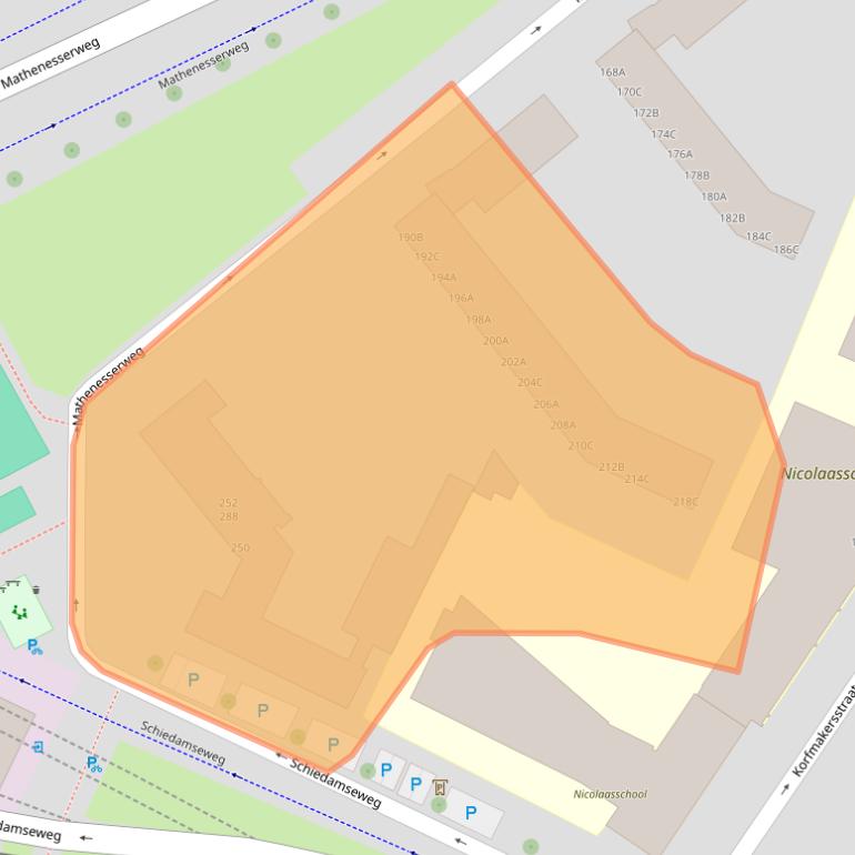 Kaart van postcodegebied 3026HN.