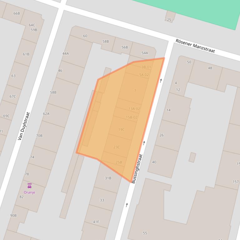 Kaart van postcodegebied 3026RA.