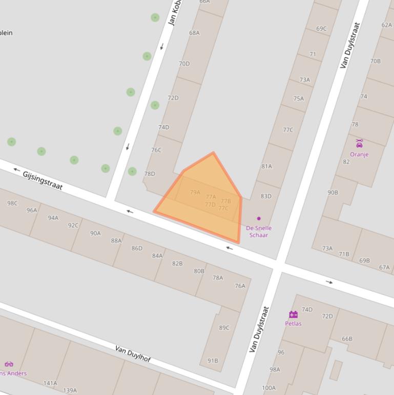 Kaart van postcodegebied 3026RK.