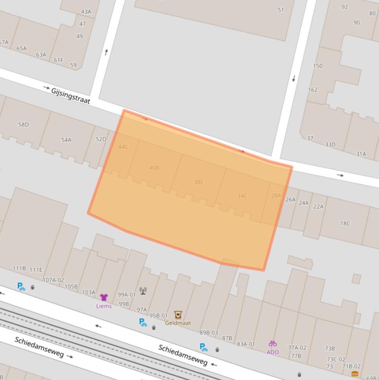 Kaart van postcodegebied 3026RM.
