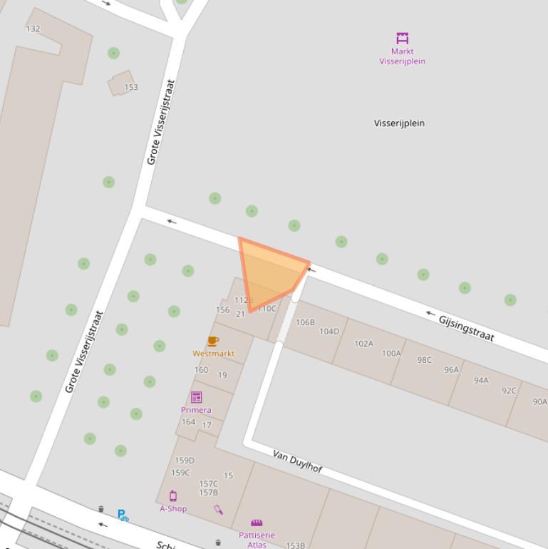 Kaart van postcodegebied 3026RT.