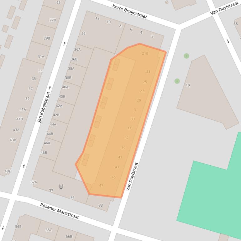 Kaart van postcodegebied 3026SE.