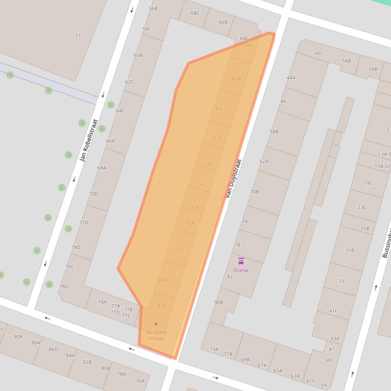 Kaart van postcodegebied 3026SG.