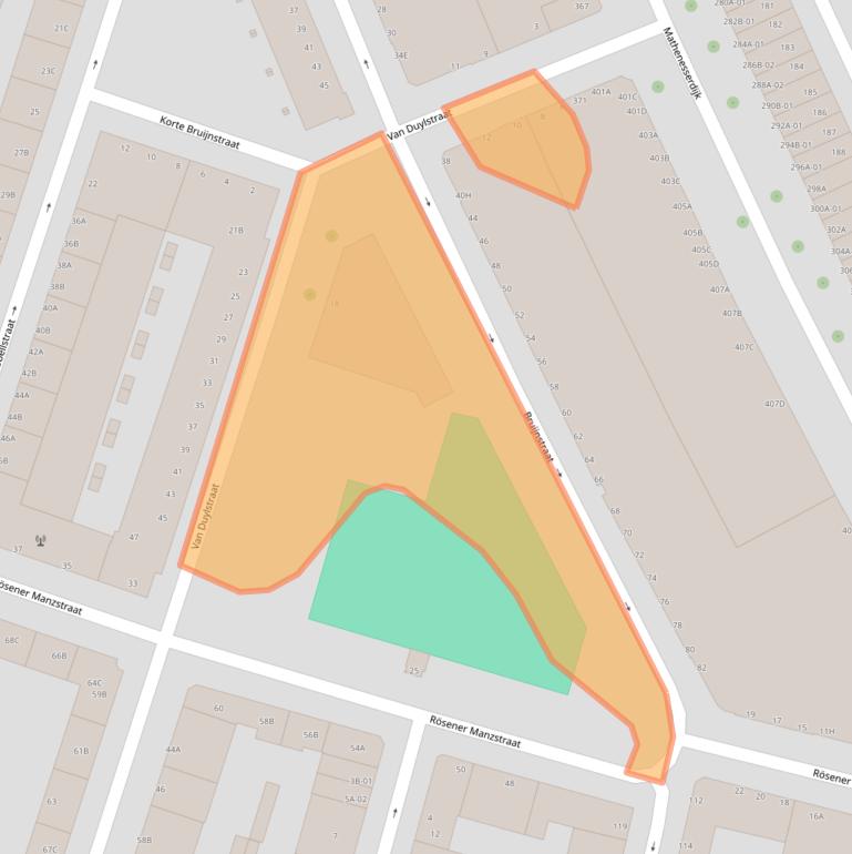 Kaart van postcodegebied 3026SJ.