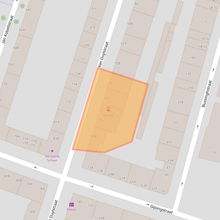 Kaart van postcodegebied 3026SL.
