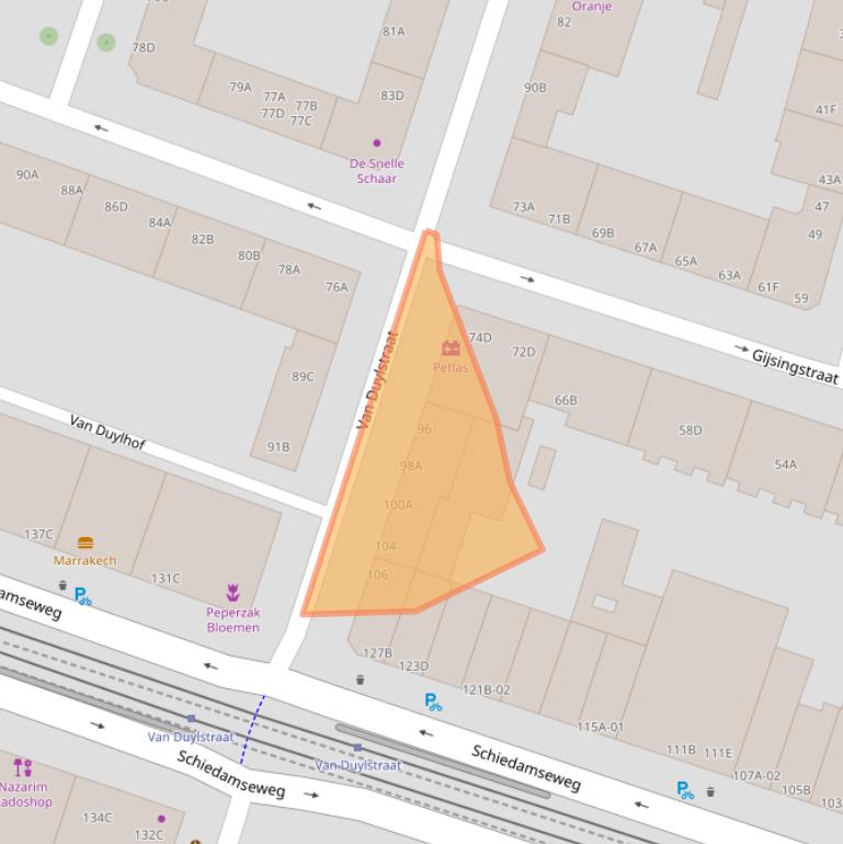 Kaart van postcodegebied 3026SM.