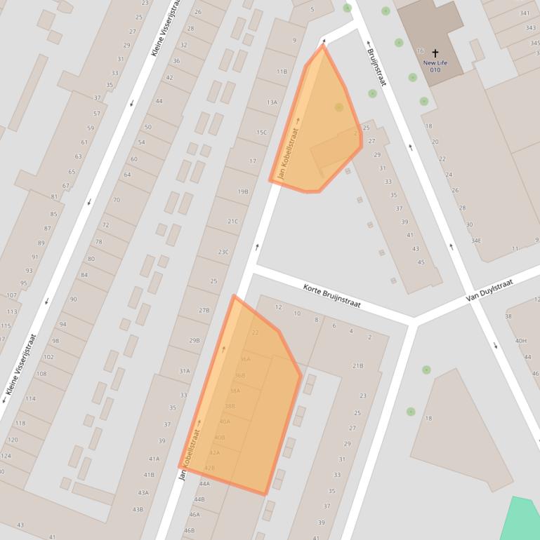 Kaart van postcodegebied 3026SR.