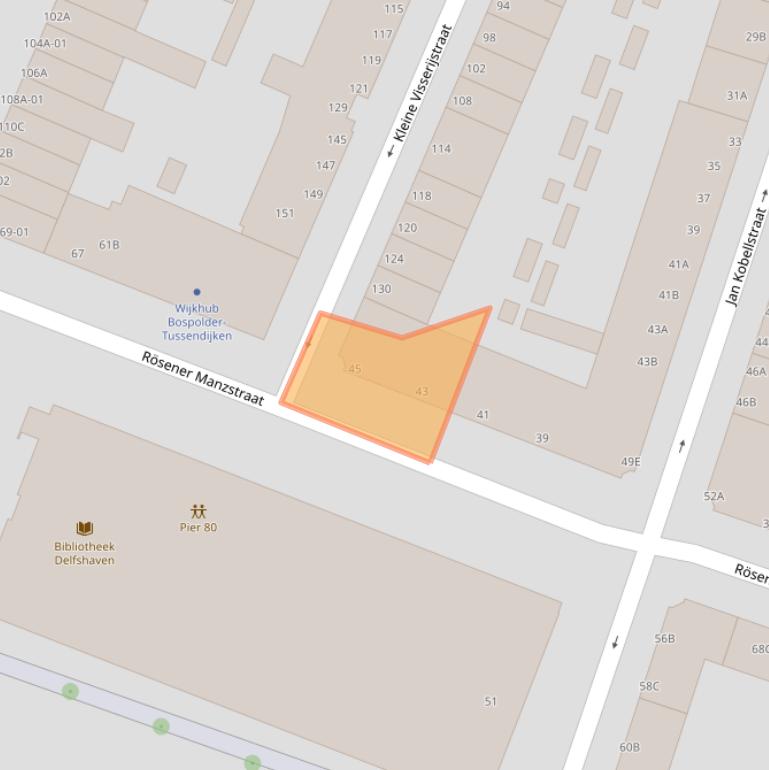 Kaart van postcodegebied 3026TJ.