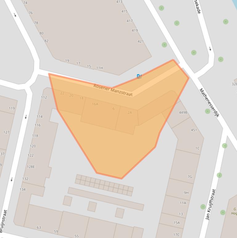 Kaart van postcodegebied 3026TS.