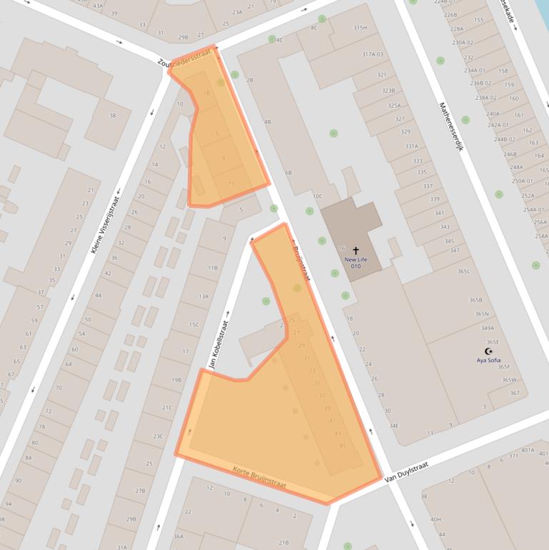 Kaart van postcodegebied 3026VA.