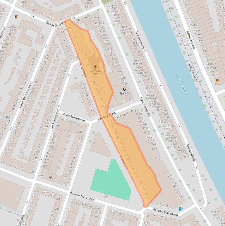 Kaart van postcodegebied 3026VD.