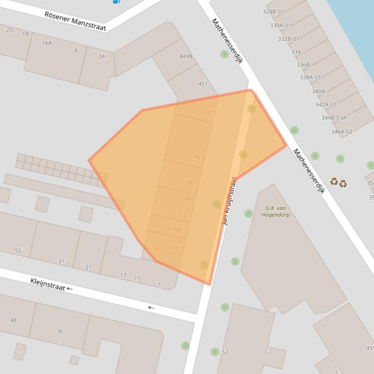 Kaart van postcodegebied 3026VL.