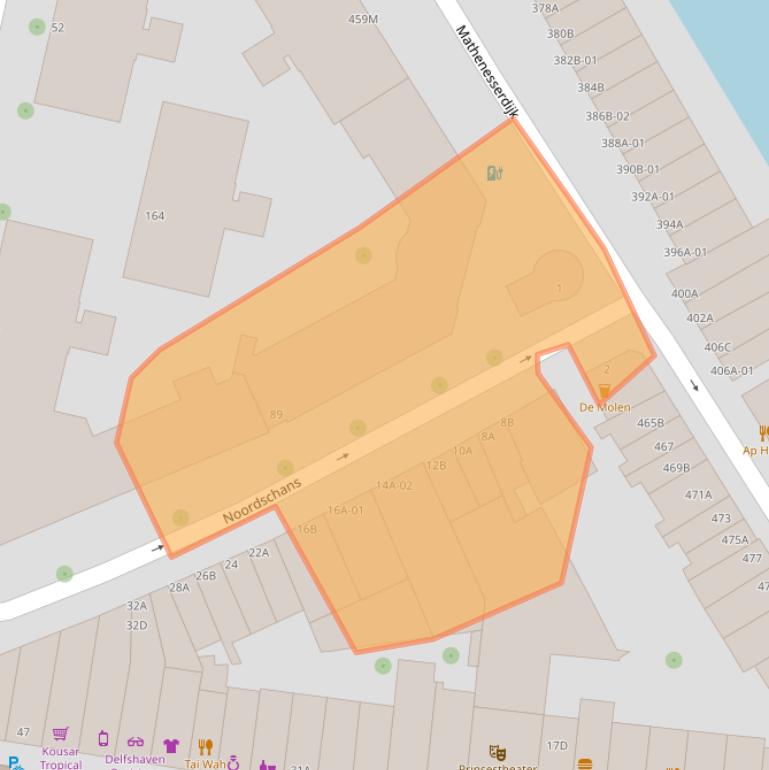 Kaart van postcodegebied 3026VX.