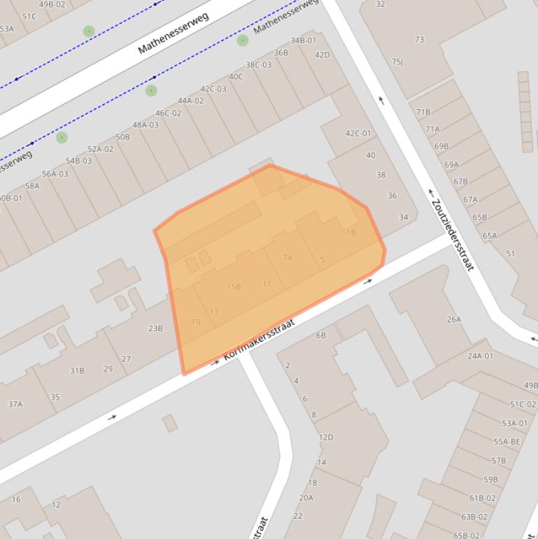 Kaart van postcodegebied 3026XA.