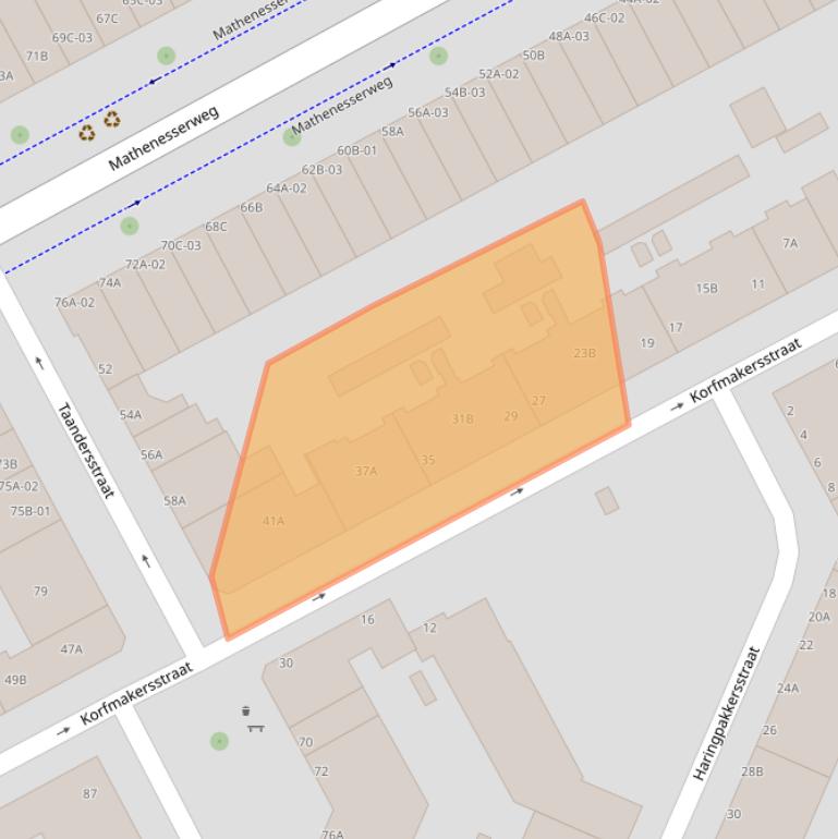 Kaart van postcodegebied 3026XB.
