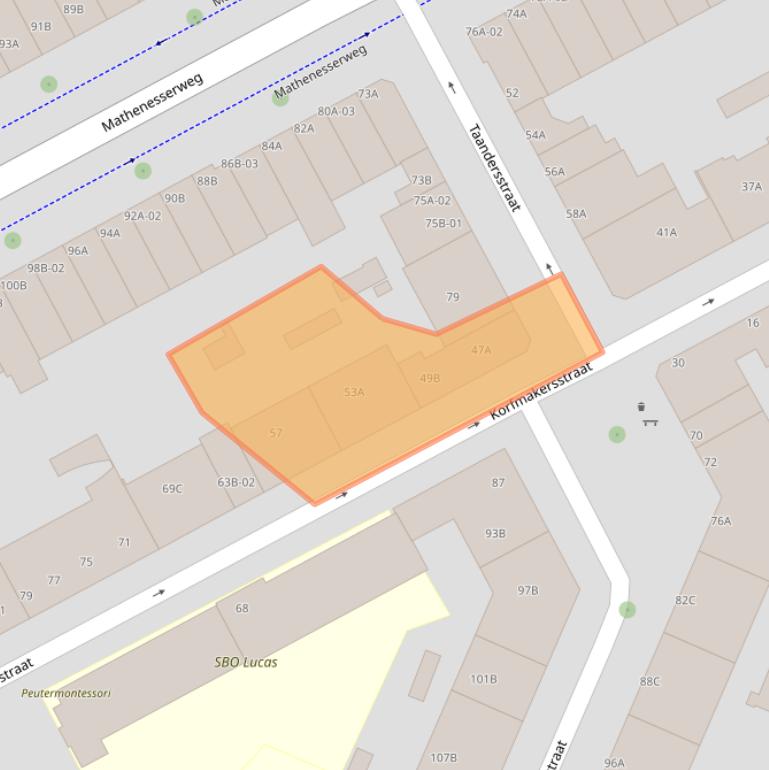 Kaart van postcodegebied 3026XC.