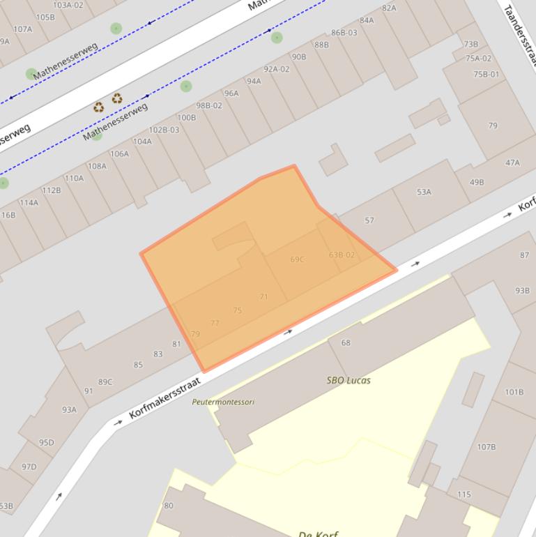 Kaart van postcodegebied 3026XD.