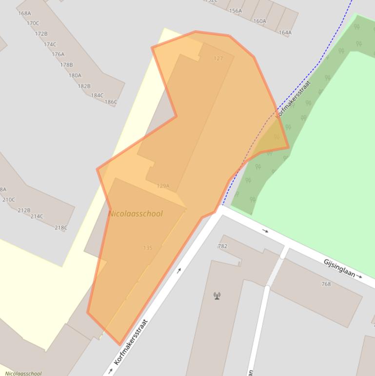 Kaart van postcodegebied 3026XG.