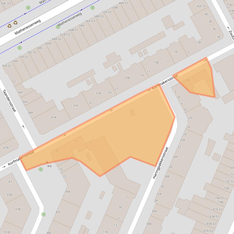 Kaart van postcodegebied 3026XH.