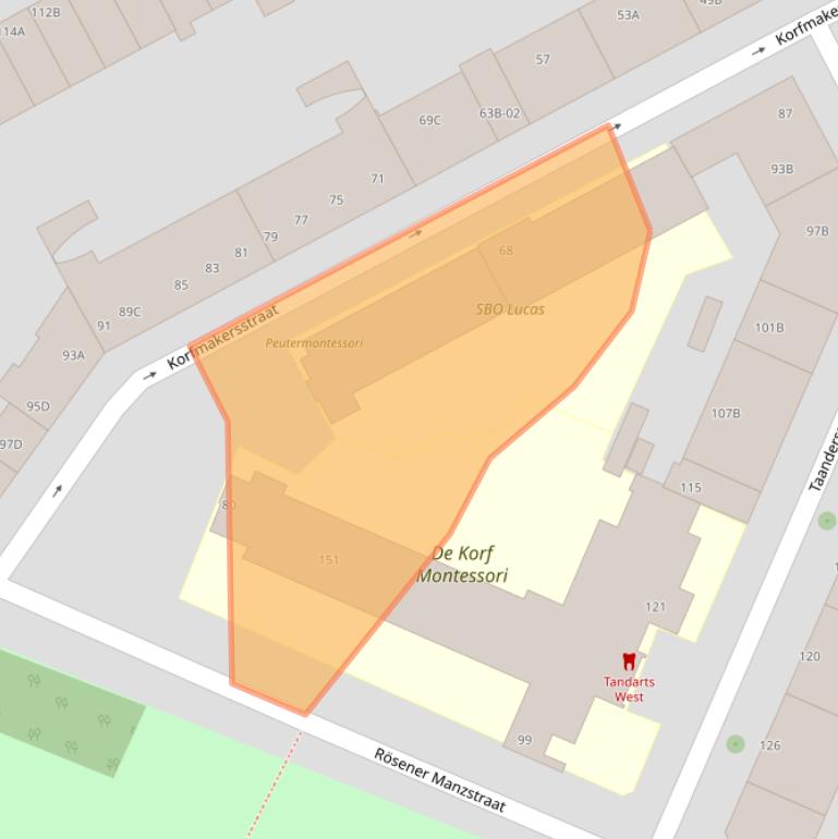 Kaart van postcodegebied 3026XJ.