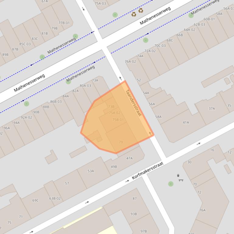 Kaart van postcodegebied 3026XP.