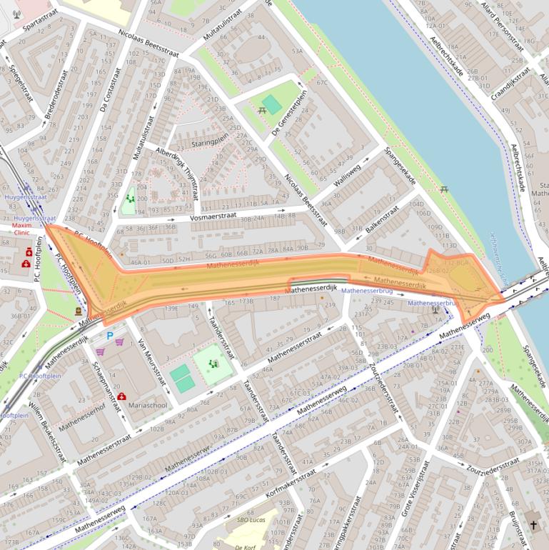 Kaart van postcodegebied 3027AL.