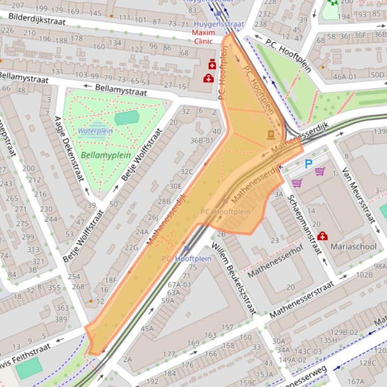 Kaart van postcodegebied 3027BE.