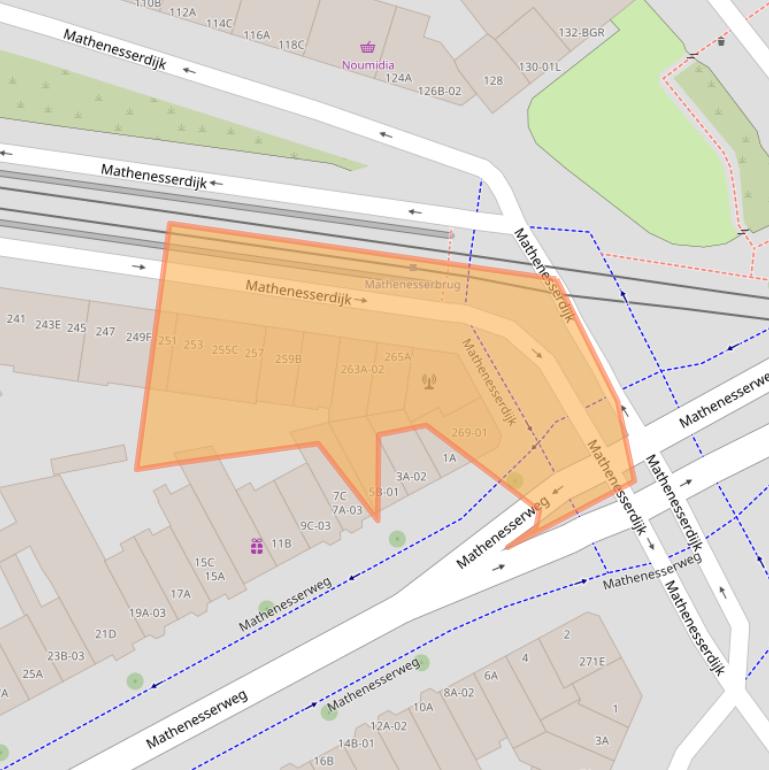 Kaart van postcodegebied 3027BN.