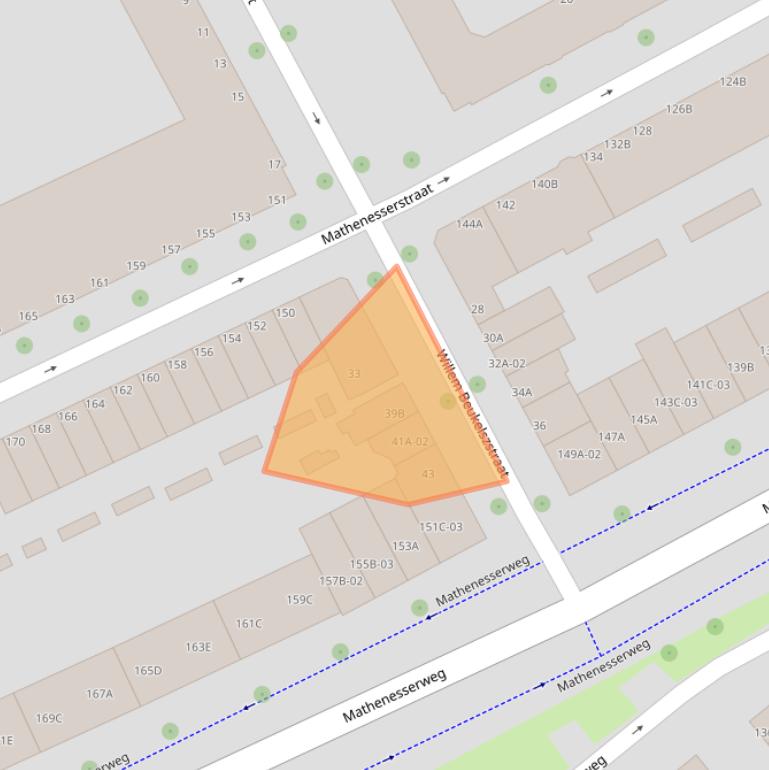 Kaart van postcodegebied 3027CK.