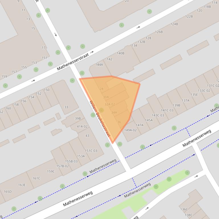 Kaart van postcodegebied 3027CM.