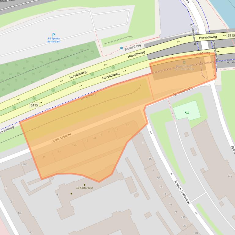 Kaart van postcodegebied 3027EH.