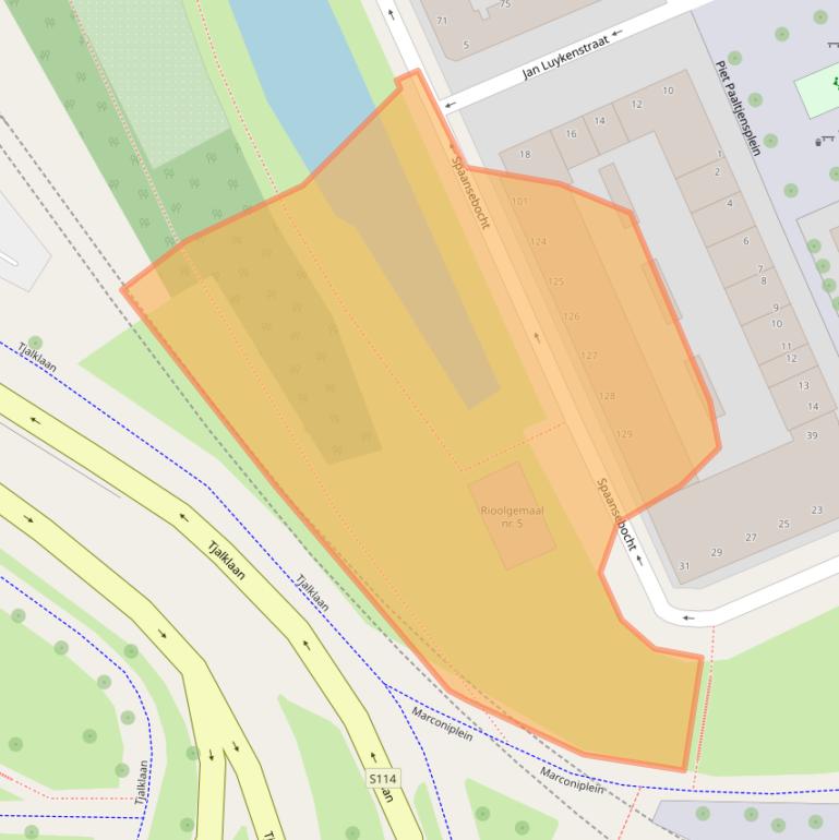 Kaart van postcodegebied 3027EP.