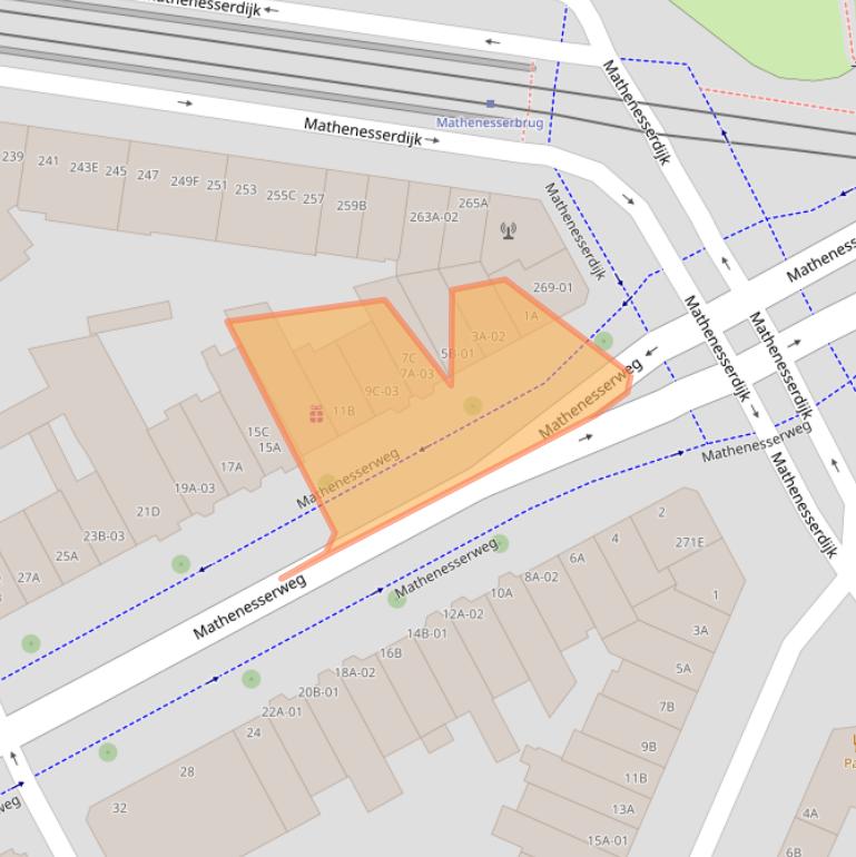 Kaart van postcodegebied 3027HC.