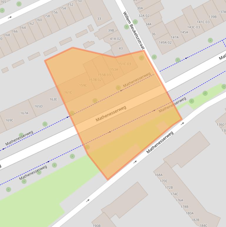 Kaart van postcodegebied 3027HP.