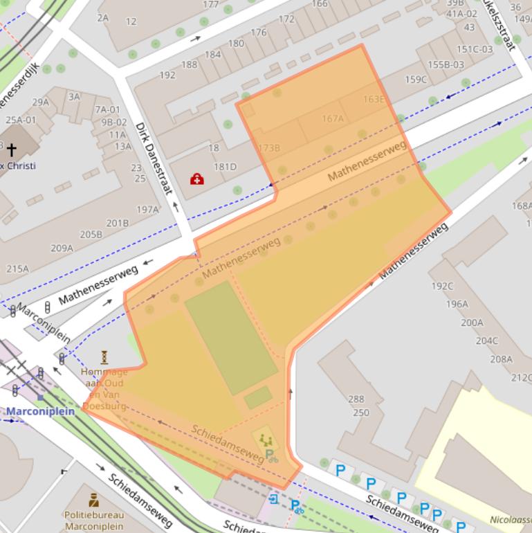 Kaart van postcodegebied 3027HR.