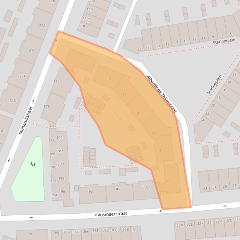Kaart van postcodegebied 3027KA.