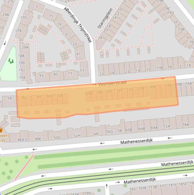 Kaart van postcodegebied 3027KL.