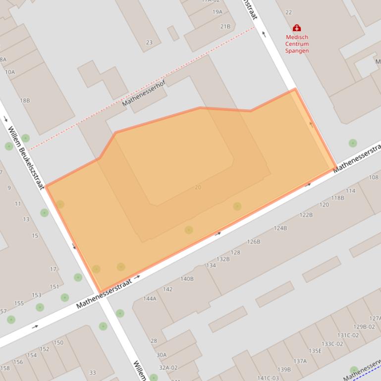 Kaart van postcodegebied 3027PA.