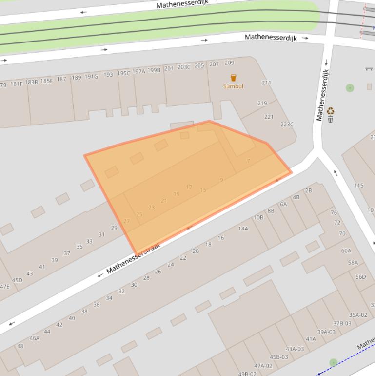 Kaart van postcodegebied 3027PB.