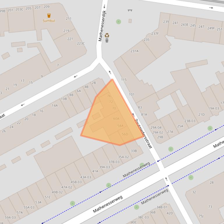 Kaart van postcodegebied 3027PZ.